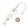 Fishtail Glass Hanging Ornaments HJEW-JM03173-3