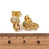 Brass Micro Pave Clear Cubic Zirconia Earrings LS-EJEW-D328-03G-05-5