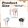 3Pcs 3 Style Sakura Alloy Enamel & Iron Paper Clips IFIN-LP0001-29-2