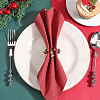 Christmas Theme Glass Beaded Napkin Rings AJEW-SC00029-4