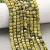 Natural Yellow Turquoise(Jasper) Beads Strands G-F797-A23-01-1