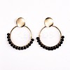 Natural Obsidian Dangle Earrings EJEW-JE03327-02-2