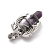 Natural Amethyst Pointed Pendants G-B042-04P-57-3