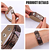 10Pcs 10 Colors PU Leather Cord Bracelets BJEW-CL0001-26-6
