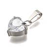 304 Stainless Steel Micro Pave Cubic Zirconia Pendants LS-STAS-B086-13P-04-2