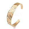 201 Stainless Steel Cuff Bangles for Women BJEW-F507-04G-2