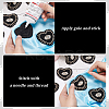 Heart with Evil Eye Appliques DIY-WH0401-28-3