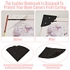 24Pcs 4 Styles PU Leather Fan/Heart Bookmarks AJEW-TA0002-55-5