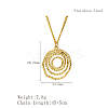 Stylish 304 Stainless Steel Spiral Pendant Necklaces for Women YF9522-5-1