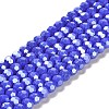Electroplate Opaque Glass Beads Strands EGLA-A035-P6mm-A07-1