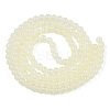 Baking Paint Imitation Jade Glass Round Bead Strands X1-DGLA-N003-6mm-02-2