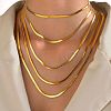 304 Stainless Steel Snake Chain Necklaces for Women WG80FEF-03-1
