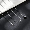 Non-Tarnish 304 Stainless Steel Serpentine Chain Necklace for Men Women NJEW-G076-01A-P-2