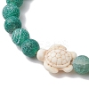 Dyed Natural Weathered Agate Round Beads Stretch Bracelets BJEW-JB11078-05-2