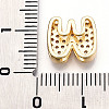 Brass Micro Pave Cubic Zirconia Charms KK-N254-217G-W-3