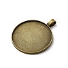 Vintage Tibetan Style Alloy Pendant Cabochon Settings X-TIBEP-M018-146AB-NF-2