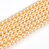 Baking Paint Pearlized Glass Pearl Bead Strands HY-N002-3mm-A09-2