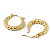 Ion Plating(IP) 304 Stainless Steel Twist Teardrop Hoop Earrings for Women EJEW-I284-10G-2