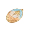 304 Stainless Steel Colorful Enamel Pendants STAS-P410-11G-2