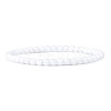 4mm Round Glass Beads Bracelet for Men KG3069-40-1