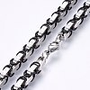 304 Stainless Steel Byzantine Chain Necklaces NJEW-F222-09BP-2