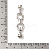 Brass Micro Pave Clear Cubic Zirconia Fold Over Clasps LS-KK-K371-14P-3