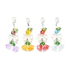 4Pcs Glass & ABS Imitation Pearl Pendant Decoration X1-HJEW-TA00352-2