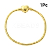 1Pc 3MM Brass European Style Round Snake Chain Bracelets for Jewelry Making BJEW-YW0001-14G-1