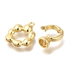 Brass Fold Over Clasps KK-K389-119G-2