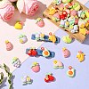 55Pcs 11 Styles Opaque Resin Decoden Flower &  Fruit Cabochons RESI-CJ0004-10-6