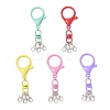 Spray Painted Eco-Friendly Alloy Double Eye Swivel Clasps and Iron Lobster Claw Clasps HJEW-JM04661-2