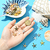 60Pcs 6 Colors Tibetan Style Alloy Pendants FIND-SC0016-86-4