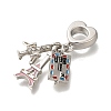Rack Plating Alloy Crystal Rhinestone European Dangle Charms PALLOY-P307-21P-2