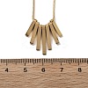 304 Stainless Steel Tassel Pendant Necklaces NEJW-V001-13G-3
