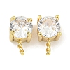 Brass with Cubic Zirconia Peg Bails KK-Q820-01G-1