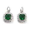 Brass with Cubic Zirconia Pendants KK-P271-33P-1