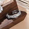Brass Micro Pave Clear Cubic Zirconia Cuff Rings for Women RJEW-Q009-11P-4