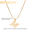 1pc 304 Stainless Steel Letter Pendant Necklaces NJEW-LP0001-38M-G-2