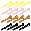 24Pcs 4 Colors PVC Zipper Pull Tabs PVC-GF0001-02A-02-1