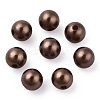 Spray Painted ABS Plastic Imitation Pearl Beads OACR-T015-05C-04-3