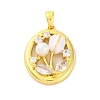 Brass Micro Pave Cubic Zirconia Pendants LS-KK-A232-10G-1
