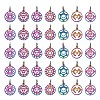 14Pcs 7 Style Chakra Theme Ion Plating(IP) 201 Stainless Steel Charms STAS-LS0001-70MC-2