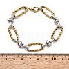 304 Stainless Steel Oval Link Chain Bracelets for Women BJEW-D377-01D-5