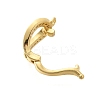 Rack Plating Brass Micro Pave Clear Cubic Zirconia Fold Over Clasps KK-H508-03G-2