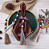 4Pcs 2 Style Independence Day Theme Hemp Rope Tassels Pendant Decorations HJEW-CF0001-19-6