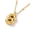Initial Letter Brass Pendant Necklaces NJEW-A015-21G-B-1