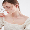1Pc Stainless Steel Letter Rectangle Pendant Necklaces NJEW-LP0001-34G-G-4