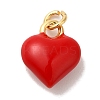 Brass Enamel Charms KK-U027-13-04G-1