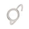 Brass Open Cuff Ring Components KK-U074-08P-1