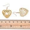 Heart 304 Stainless Steel Acrylic Imitation Pearl Dangle Earrings EJEW-B156-09G-5